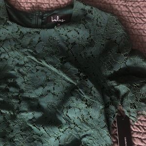 ❌ SOLD ❌ Lulu’s BNWT XS green lace midi dress